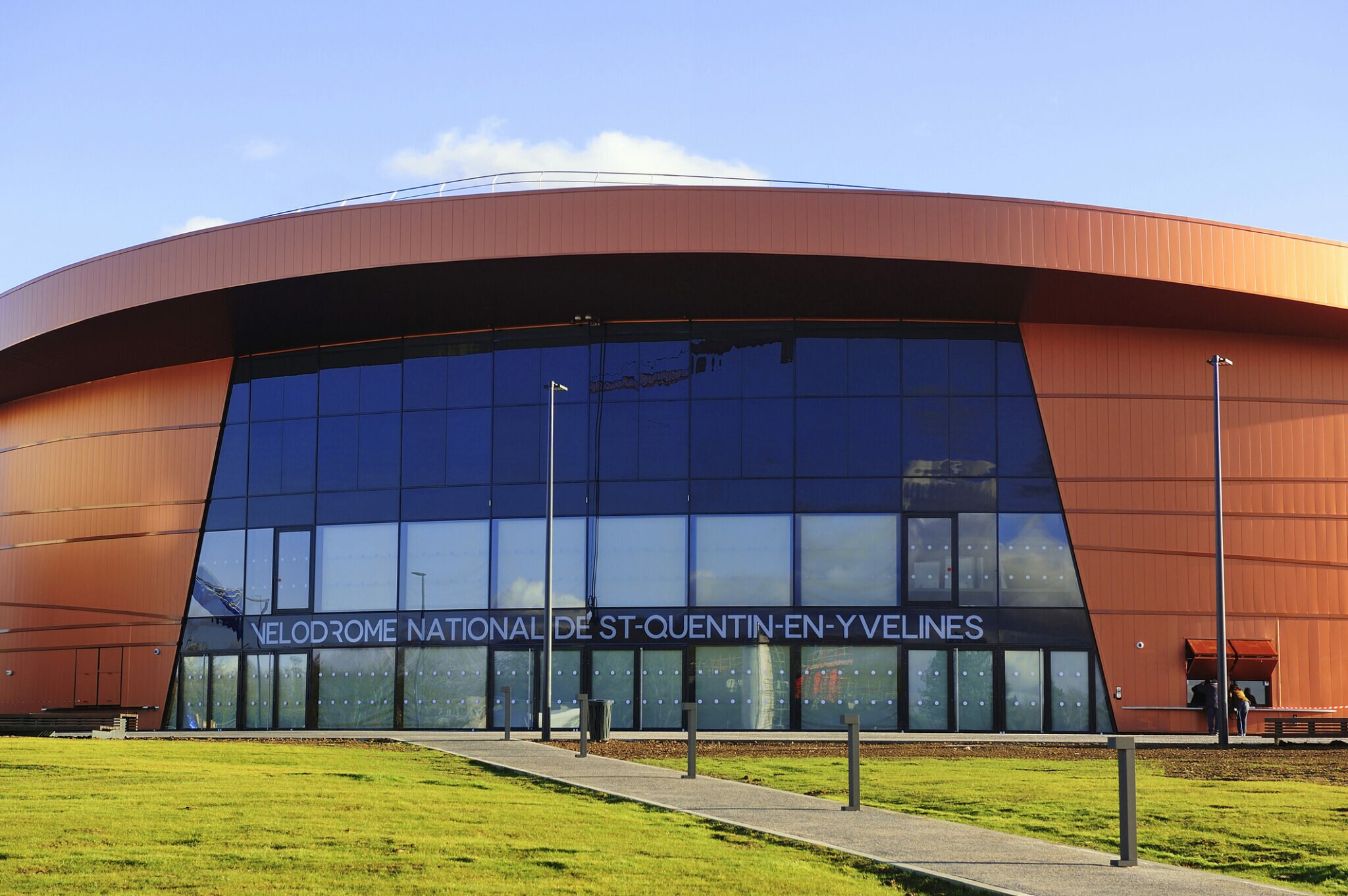 Saint-Quentin-en-Yvelines, France - December 29, 2013: French velodrome Saint-Quentin-en-Yvelines, located in the department of Yvelines near Paris and has just been completed